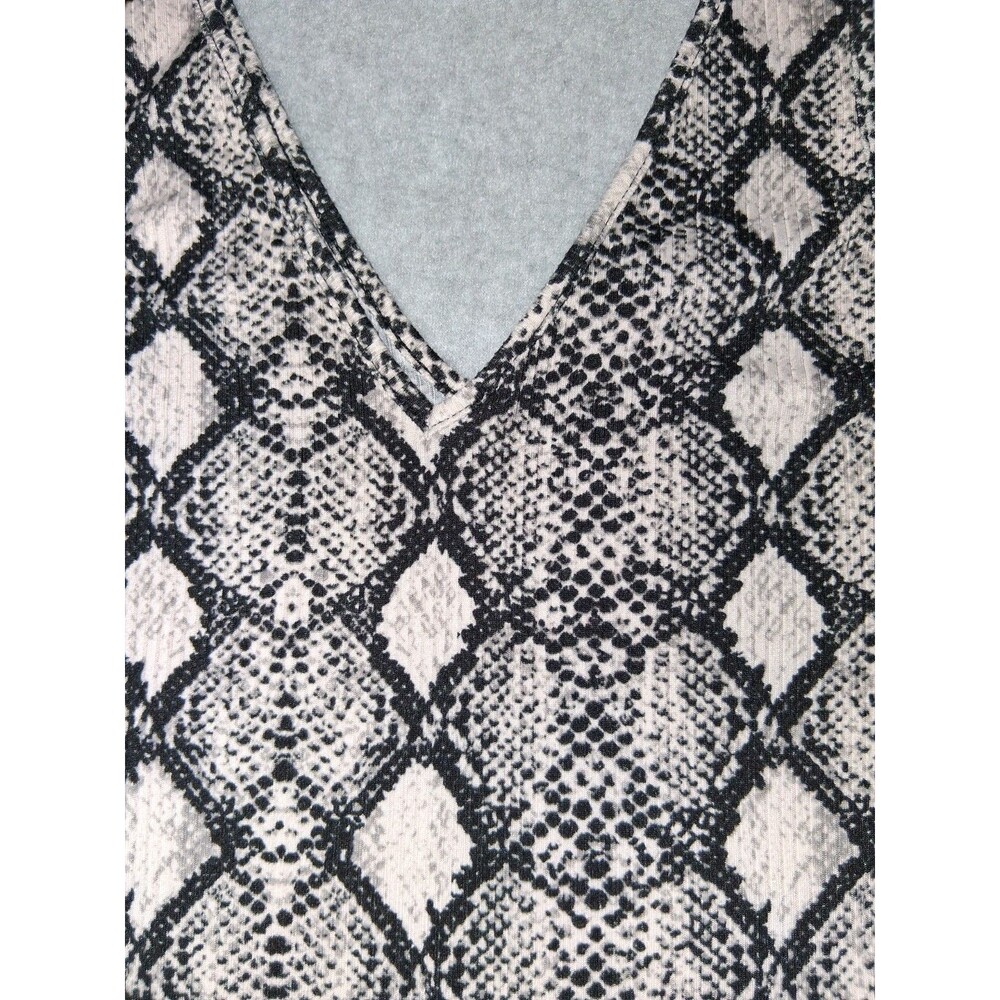 GB Gianni Bini Sleeveless Bodysuit Womems XS Snakeskin Vneck Festival Rave Glam - Picture 4 of 9